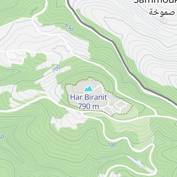 Map of Har Biranit
