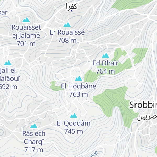 Map of El Hoqbâne