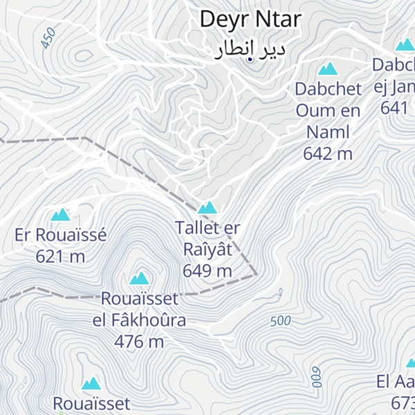 Map of Tallet er Raîyât