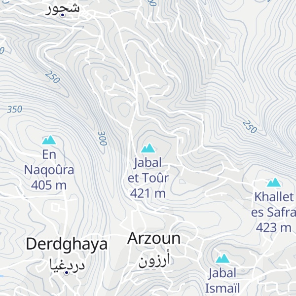 Map of Jabal et Toûr