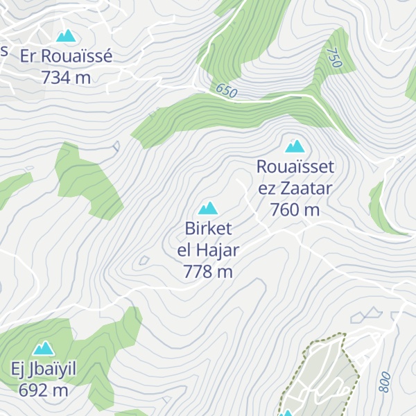 Map of Birket el Hajar