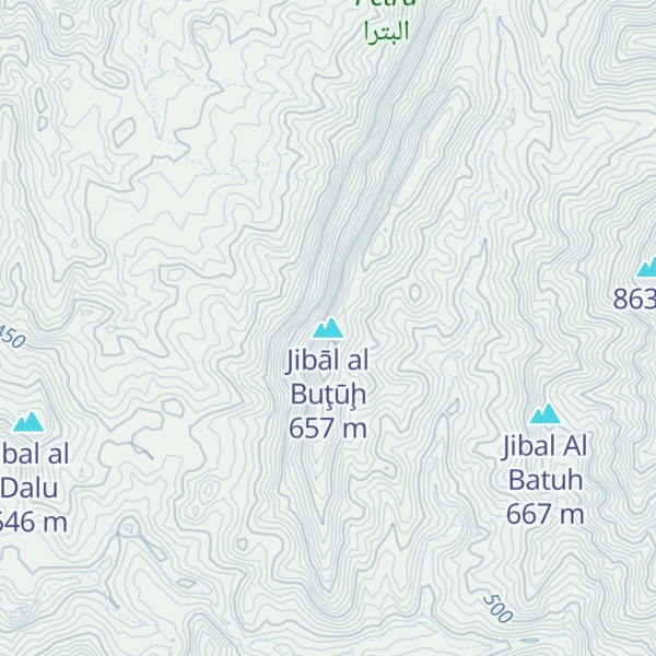 Map of Jibāl al Buţūḩ