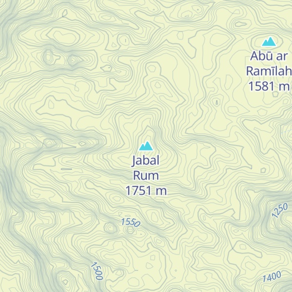 Map of Jabal Rum