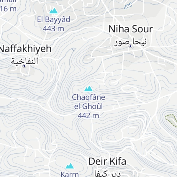 Map of Chaqfâne el Ghoûl