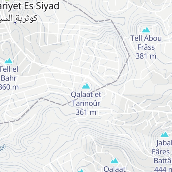 Map of Qalaat et Tannoûr
