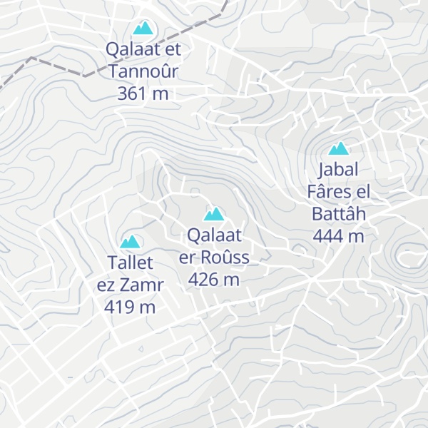 Map of Qalaat er Roûss
