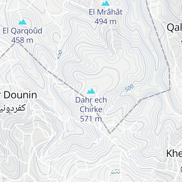Map of Dahr ech Chirke