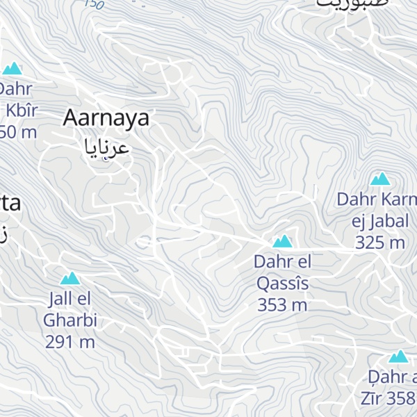 Map of Roûs el Haddâdîne