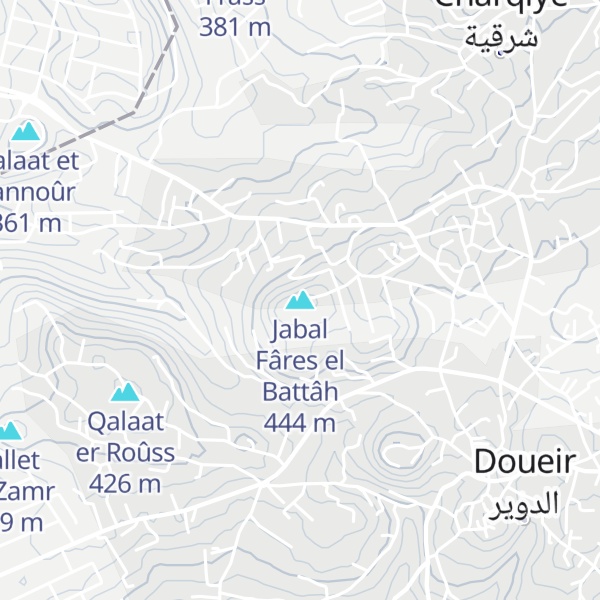 Map of Jabal Fâres el Battâh