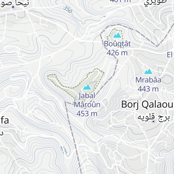 Map of Jabal Mâroûn
