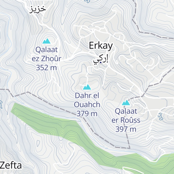 Map of Dahr el Ouahch