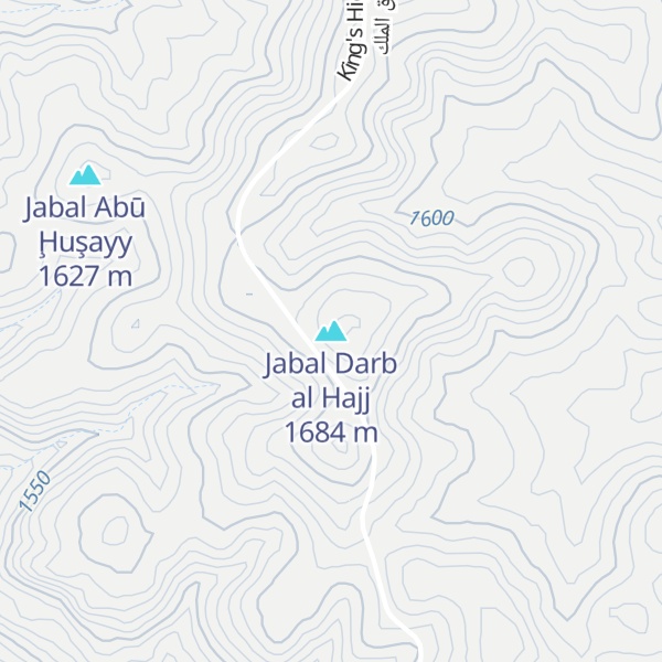 Map of Jabal Darb al Hajj