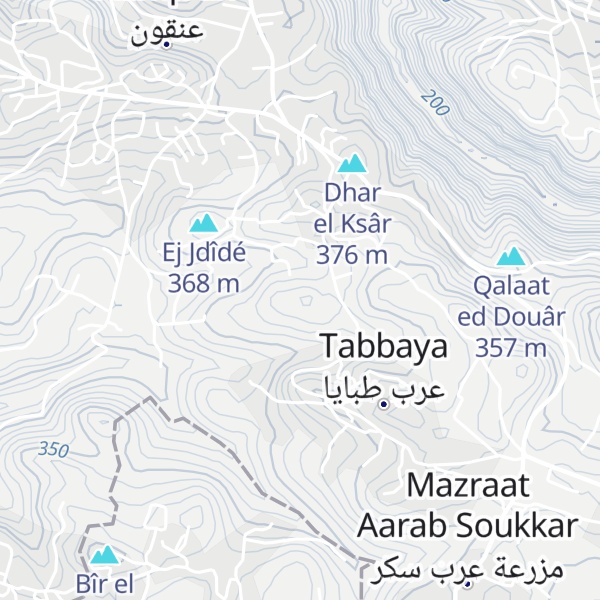 Map of Dahr el Aouâber