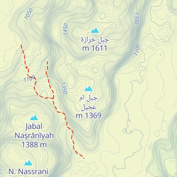 Map of جبل ام عجيل
