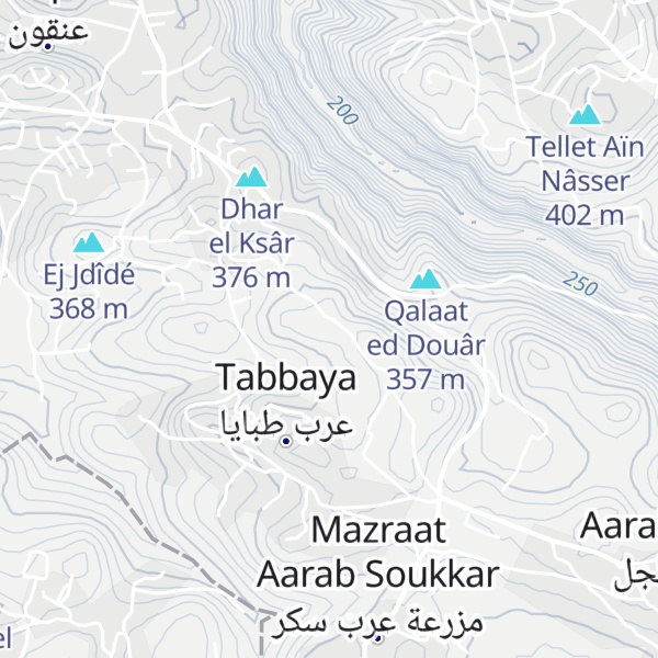Map of Qalaat el Kheurbé