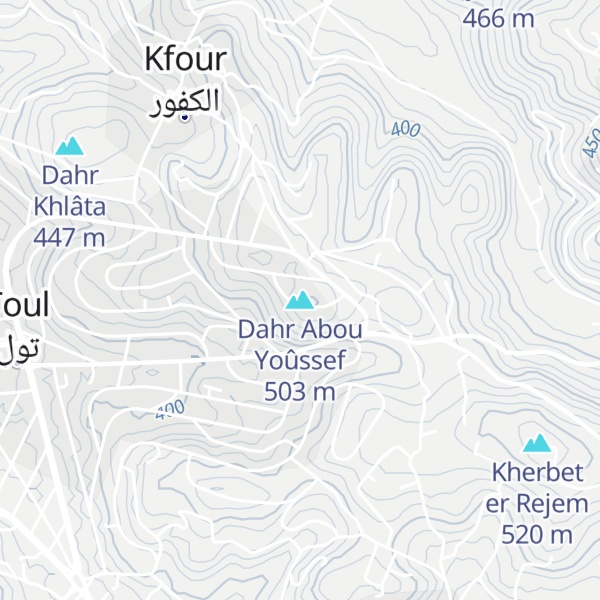 Map of Dahr Abou Yoûssef
