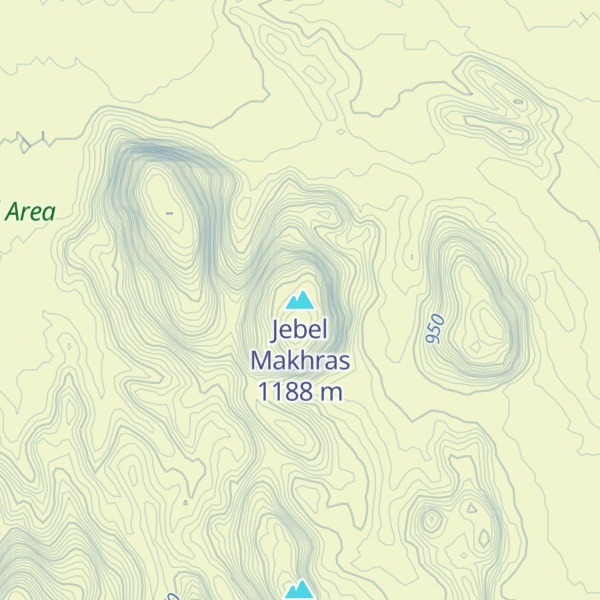 Map of Jebel Makhras