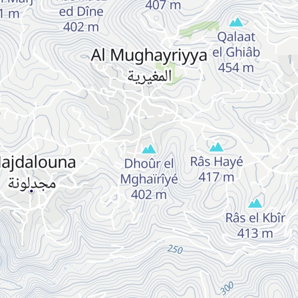 Map of Dhoûr el Mghaïrîyé