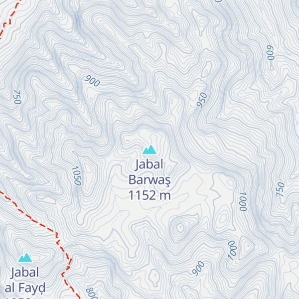 Map of Jabal Barwaş