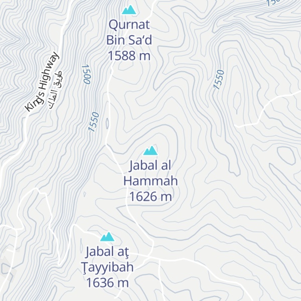 Map of Jabal al Hammah