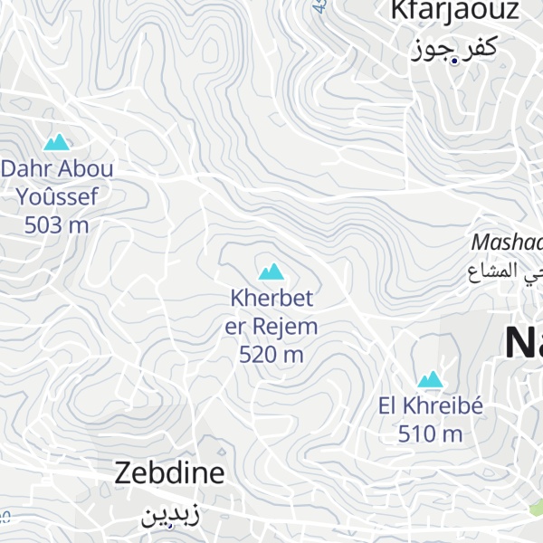 Map of Kherbet er Rejem