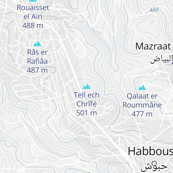 Map of Tell ech Chrîfé