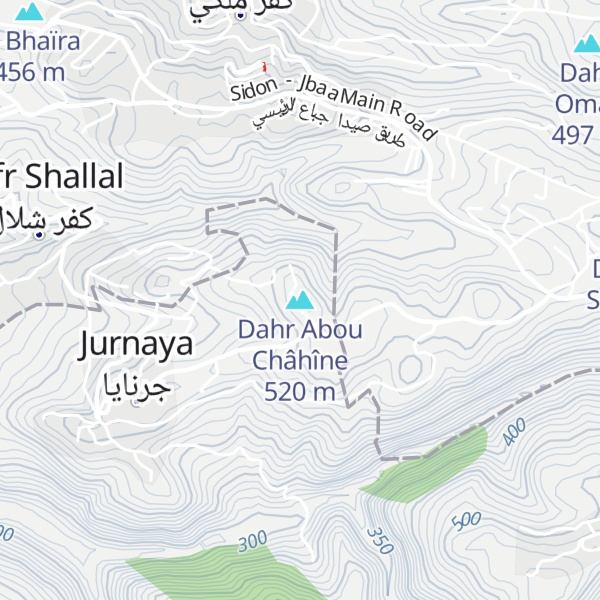Map of Dahr Abou Châhîne