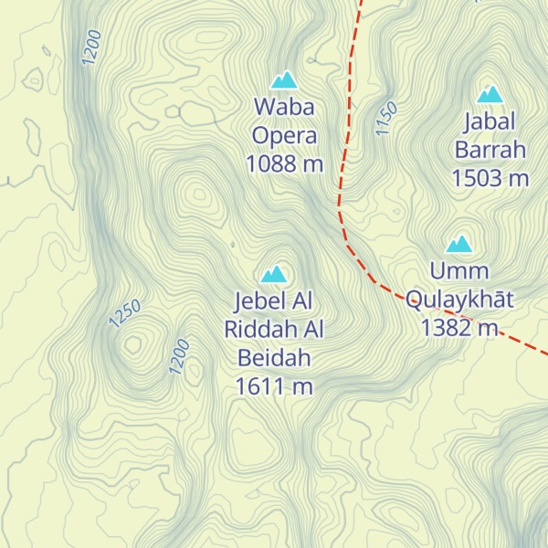 Map of Jebel Al Riddah Al Beidah
