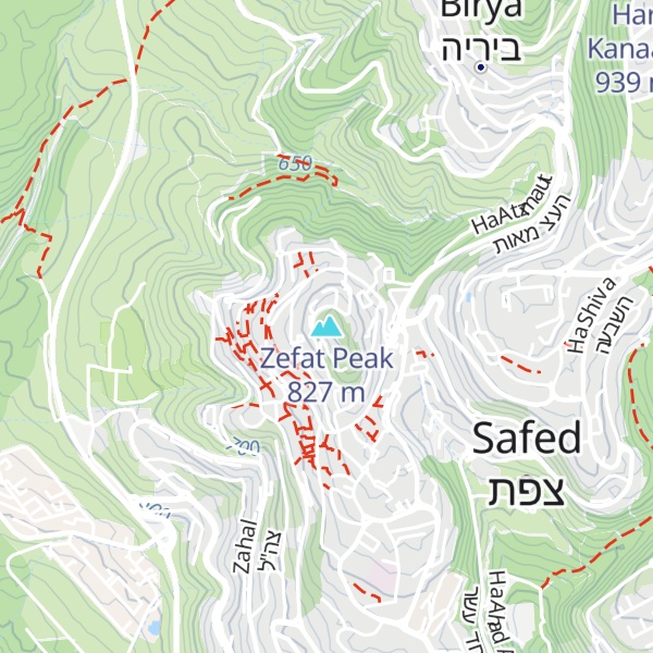 Map of Zefat Peak