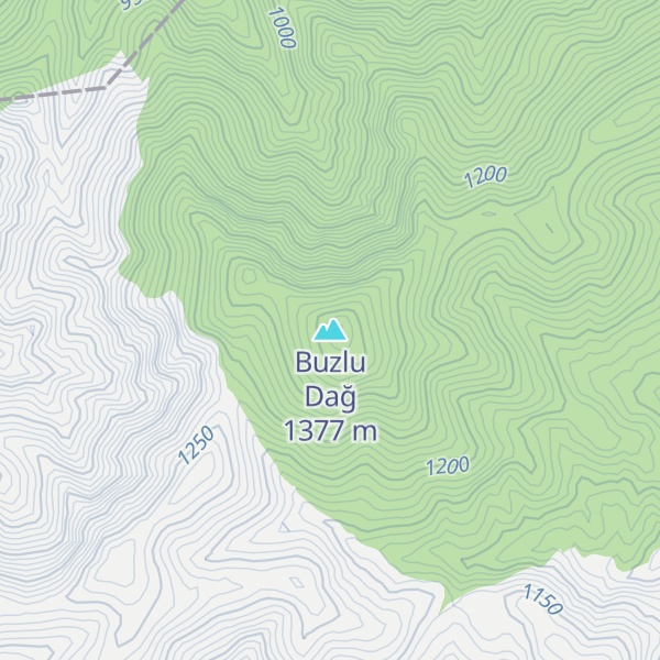 Map of Buzlu Dağ