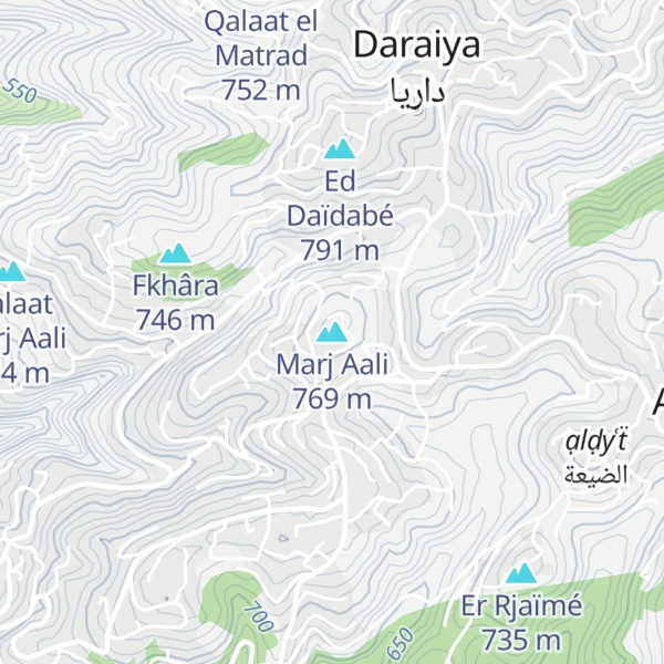 Map of Marj Aali