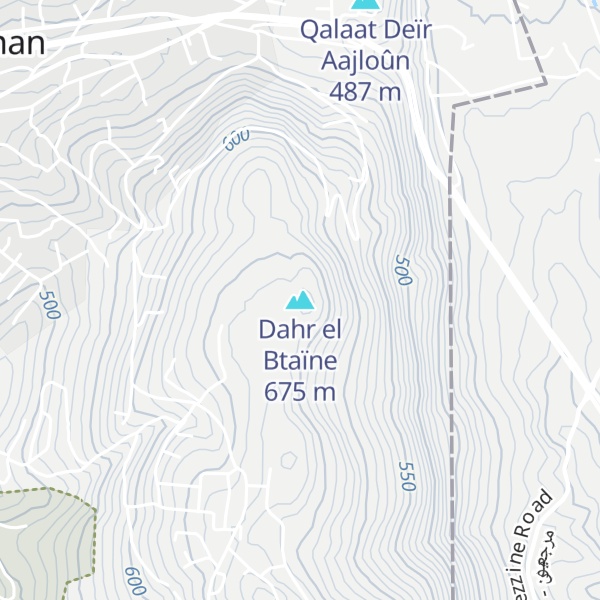 Map of Dahr el Btaïne