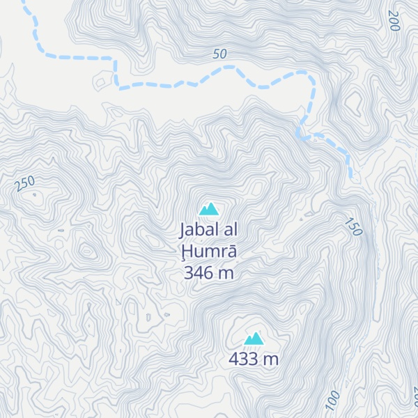 Map of Jabal al Ḩumrā