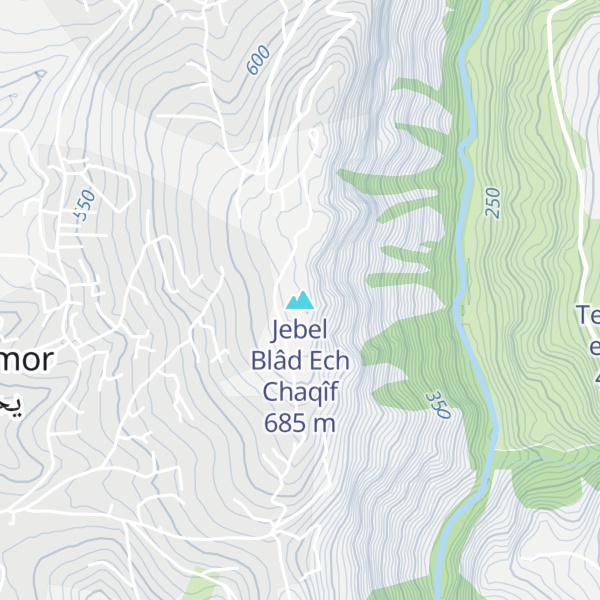 Map of Jebel Blâd Ech Chaqîf
