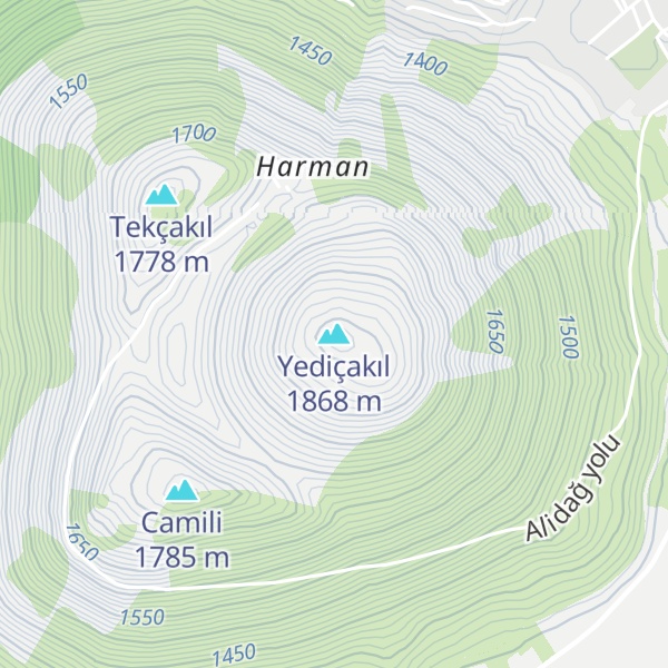 Map of Yediçakıl