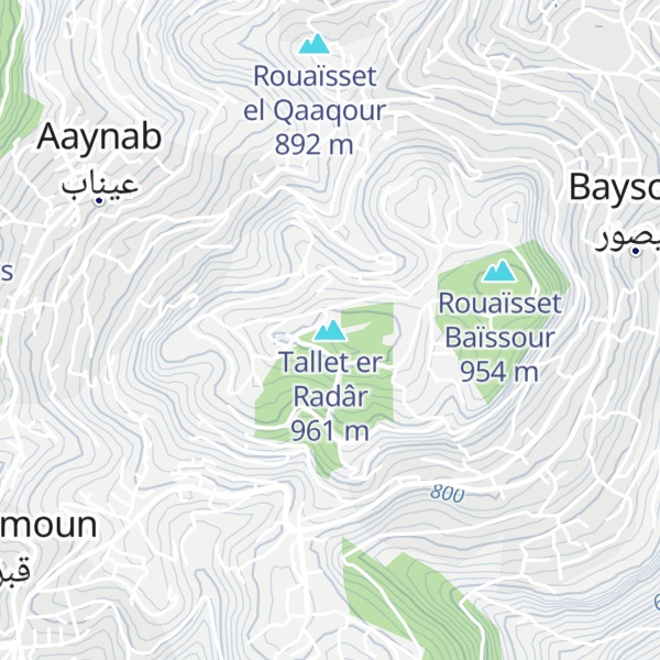 Map of Tallet er Radâr