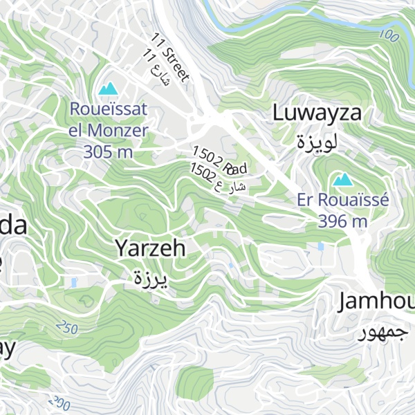 Map of Yarzé Hillside