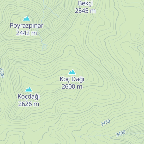 Map of Koç Dağı