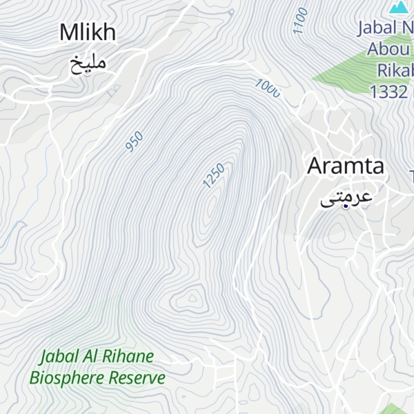 Map of Tell Aarîd ez Zennâr