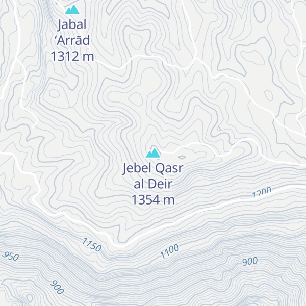 Map of Jebel Qasr al Deir