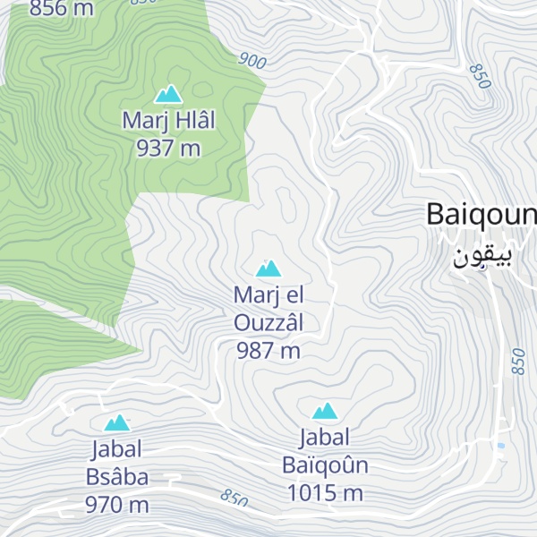 Map of Marj el Ouzzâl