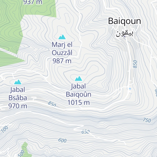 Map of Jabal Baïqoûn