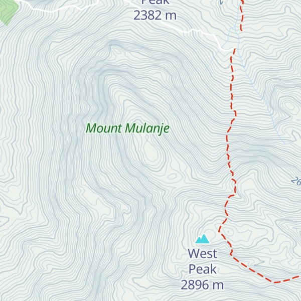 Map of North Peak