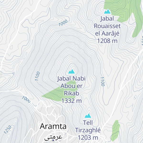 Map of Jabal Nabi Abou er Rikab