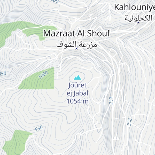 Map of Joûret ej Jabal