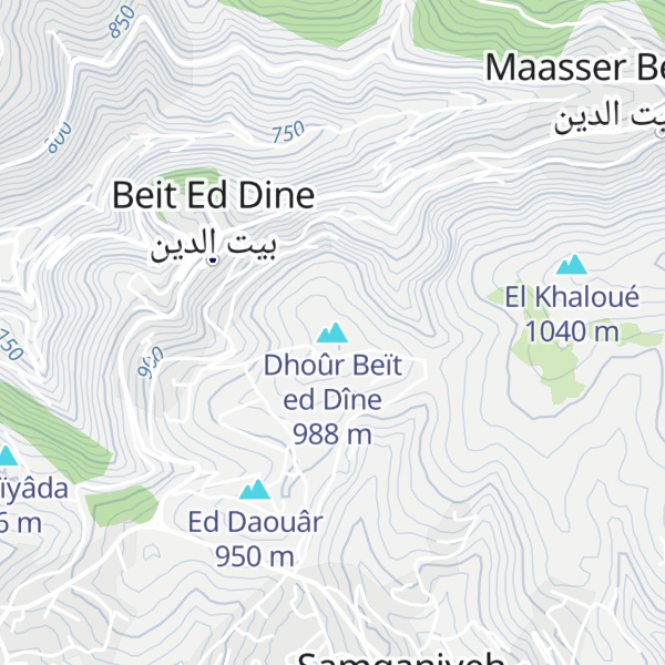 Map of Dhoûr Beït ed Dîne