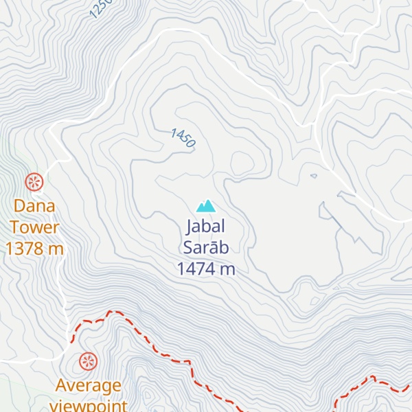 Map of Jabal Sarāb
