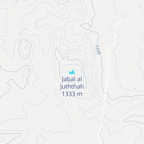 Map of Jabal al Juththah