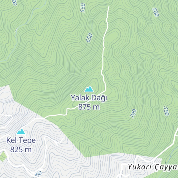Map of Yalak Dağı