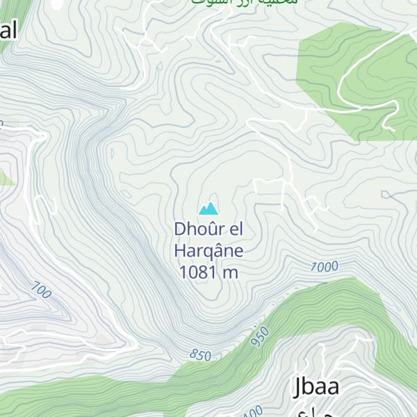 Map of Dhoûr el Harqâne